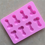 HULIANFU Sexy Penis Cake Mold For Soap, Birthday Fondant Cake, Chocolates, Ice and Soap 8 Penis Shape Cake Mold dick Ice Cream Creative