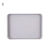 HULIANFU Nordic Simple Rectangular Fruit Dessert Plastic Storage Tray Kitchen Supplies Fruit Plate Restaurant Hotel Bread Pans Tray