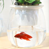 HULIANFU Self Watering Planter Pots Mini Round Design Succulent Plant Pot Indoor Home Garden Modern Decorative Pot Garden Supplies FU