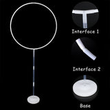 HULIANFU Wedding arch plastic round ring arch stand artificial flower balloons decor birthday party wedding decoration flower stand frame
