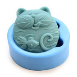HULIANFU Non-Stick Silicone Mold 3D Silicone Soap mold DIY New Cat  Fish Craft Art Silicone Soap mold Craft Mold DIY Handmade Candle mold