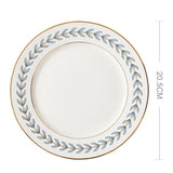 HULIANFU Korean Green Leaf Dinner Plate Soup Bowl Coffee Cup Saucer Set Ins Beautiful Dessert Salad Ceramic Plate for Food Crockery