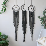 HULIANFU Macrame Dream Catcher Boho Home Decor Moon Ramadan Decoration Macrame Wall Hanging Baby Nordic Room Decoration Kids Nursery