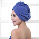 HULIANFU Thicken Microfiber Dry Hair Towel Quick Drying Lady Dry Hair Cap Strong Absorbent Lady Shower Turban Head Wrap Bathing Tools