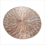 HULIANFU Round Hollow PVC Placemats For Kitchen Dinning Table Mat Insulation Pads Drink Coffee Cup Coasters Hotel Restaurant Home Decor