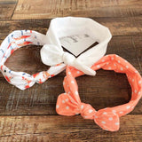 HULIANFU 3pcs Cotton Elastic Knot Headbands for Women Baby Girls Bow headband Baby Shower baptism Colorful Face Wash Hair accessories