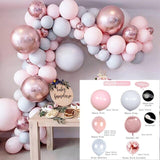 HULIANFU Macaron Pink Balloon Garland Arch Kit Wedding Birthday Party Decoration Kids Globos Rose Gold Confetti Latex Ballon Baby Shower