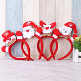 HULIANFU 2023 Christmas Led Light Headbands Santa Elk Antlers Headband Kids Adult Headwear Ornaments Christmas Party Cosplay Supplies