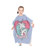 HULIANFU Kids Beach Poncho Cute Cat Print Beach Towel Hooded Super Absorbent Microfibre Children BathRobe Toddler Pool Towel with Hood