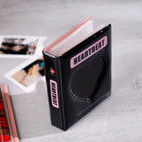HULIANFU Kpop Card Binder 3inch Photo Album Hollow Love Heart Model Photocard Holder Plaid Album Instax Mini Album For Cards Collect Book