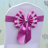 HULIANFU Royal Chair Sashes Set Flower Free Fasten Bowknot Celebration Adjustable Birthday Bow Cover Wedding-celebration Multi-color