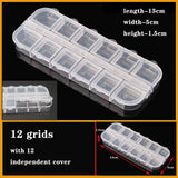 HULIANFU Plastic box Container Screw Holder Case Practical Compartment Jewelry Earring Display case plastic Organizer beads storage boxes
