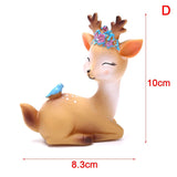 HULIANFU Sika Deer Baking Cake Topper Decoration Miniatures Fairy Garden Ornament Craft