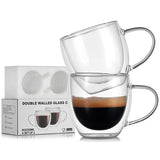 HULIANFU JANKNG Heat-Resistant Double Wall Glass Cup Beer Coffee Cup Set Handmade Beer Tumbler Mug Tea Whiskey Mugs Transparent Drinkware