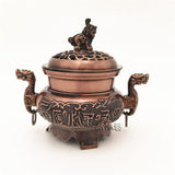 HULIANFU Retro Lotus Incense Burners Dragon Incense Holder Incense Burner Mini Sandalwood Censer Home Office Decor Decoration Craft