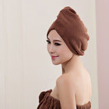 HULIANFU Thicken Microfiber Dry Hair Towel Quick Drying Lady Dry Hair Cap Strong Absorbent Lady Shower Turban Head Wrap Bathing Tools