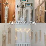 HULIANFU Macrame Dream Catcher Boho Home Decor Moon Ramadan Decoration Macrame Wall Hanging Baby Nordic Room Decoration Kids Nursery