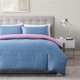 HULIANFU Modern Solid Color Duvet Cover Sets Pillowcase Quilt Covers Sets Bedding Sets for Bedroom Soft Bedclothes Double Queen King