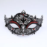 HULIANFU Male Female Phantom Gold Skull Venetian Metal Costume Masquerade Party Mask Laser Cut Halloween Prom Cosplay Wedding Ball Masks
