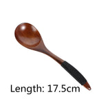 HULIANFU Natural Wooden Spoon &amp; Fork Dinner Kit Rice Soups Utensil Cereal Handmade  Home Tableware Dinnerware Cutlery For Kicthen