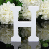 HULIANFU White Wood Letter Alphabet DIY Personalised Name Design Art Crafts Free Standing Xmas Birthday Wedding Party Home Decoration