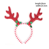 HULIANFU 2023 Christmas Headbands Christmas Tree Reindeer Antlers Hairband Xmas Party Kids Hairhoop  Christmas Glasses Photo Booth Props