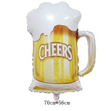 HULIANFU Large Wine Glass Wine Bottle Foil Balloon Party Supplies Round Beer shape ballon Celebrate victory birthday wedding party