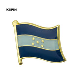HULIANFU National Flag Metal Lapel Pin Flag Pin Badge Russia Algeria Argentina Brazil Belgium Germany France Costa Rica South Korea  Neth
