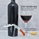 HULIANFU Wine Opener, Professional Waiters Corkscrew, PU Bag, Bottle Opener and Foil Cutter Gift for Wine Lovers