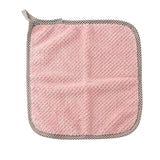 HULIANFU Super Absorbent Microfiber Kitchen Tableware Dish Cloth 25x25cm Household Cleaning Towel Kitchen Clean Rags Coral Velvet Towels