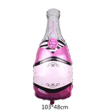 HULIANFU Large Wine Glass Wine Bottle Foil Balloon Party Supplies Round Beer shape ballon Celebrate victory birthday wedding party
