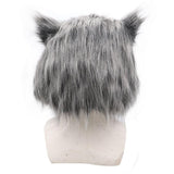 HULIANFU Inosuke Hashibira Mask Helmet Demon Slayer Kimetsu No Yaiba Cosplay Hood Hair Pig Mask Headwear Halloween Carnival Costume Prop