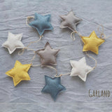 HULIANFU Nordic Style Stars Garland Children  Room Wall Decorations Nursery Star String Kids Room Tent Decor DIY Photography Props