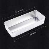 HULIANFU Thicken Stainless Steel Storage Tray with Lid Rectangle Food Plate Flat Bottom Dish Bakeware Cake Bread Baking Pan Kitchen Tools