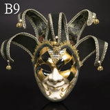 HULIANFU Newly High-end Venetian Masquerade Mask Mask Europe and The United States Halloween Clown Mask Show Supplies