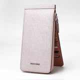 HULIANFU Multifunctional Long Wallet Card package Natural Resin Material Electroplated Metal Zipper High Quality Waterproof Wallet