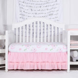 HULIANFU Two Layers Rufflled Bed Skirt Children Baby Crib Bed Skirt Baby Bed Cover Couvre Lit Home Bedding Bedspread Bedroom Bedsheet