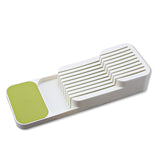 HULIANFU Knife Holder Spoons Storage Plastic Cutlery Drawer Storage Box Durable Plastic Tray Cutlery Rack For Kitchen Storage