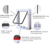 HULIANFU Pet Cat Flap Door with 4 Way Lock Security Flap Door Waterproof Screen Window for Puppy Cats Anti Escape Safety Gate Supplies