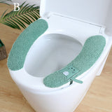HULIANFU Universal Toilet Seat Stickers With Handles Cartoon Toilet Cushion Pad Washable Household Bathroom Lid Cover Pad Cushion Mat