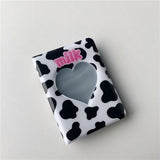 HULIANFU Kawaii Bear photo album 3 Inch Love Heart Hollow Kpop Card Binder Name Card Book Photo Album Card Photocard ID Holder 40 Pockets