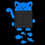 HULIANFU Light Switch Sticker Luminous Wall Stickers Cartoon Glow in the Dark Sticker Decal for Kids Room Decoration Home Decor Cat Fairy