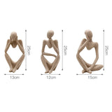 HULIANFU Modern European Style Resin Abstract Thinker Statue For Decoration Simple Sculpture Figurine Hotel Office Home Decor New