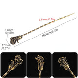 HULIANFU Retro Carved Cigar Drill Dredge Cigar Pass Needle Personality Engraved Cigar Needle Drill Cigar Knife Cigar Smoking Accessories