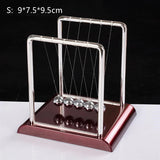 HULIANFU Newton Cradle Balance Steel Balls Perpetual Motion Collision Ball School Teaching Physics Science Pendulum Toy Home Decoration