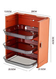 HULIANFU Kitchen Preparation Plate Organizer 6-Layer Cooking Dishes Tray Multi-Functional Wall Mount Racks Kitchen Organizer and Storage