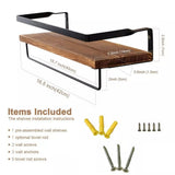 HULIANFU Wall Shelf Wood Floating Rack Wall Decoration Multifunction Storage Holder Shelf Rack Decorative For Kitchen/ Bedroom Frame