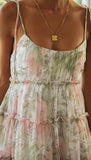 hulianfu hulianfu Floral Print Boho Sundress Women Ruffle Summer Dress Casual Beach Short Dress Flower Vintage Dress Women Fashion Clothes