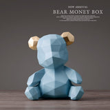 HULIANFU Piggy Bank Teddy Bear Figurines Money Box Gift Wedding Storage Box Money For Children Coins Holders Box Kids Toy Coin Bank