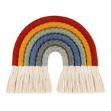 HULIANFU Lines Macrame Rainbow Hanging Ornament DIY Rope Handmade Woven Wall Decor Baby Girls Room Decor Home Nursery Decor